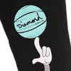 DIAMOND SUPPLY Pantalone Tuta Felpato Uomo Tune Squad Diamond Ball Sweatpant X Space Jam 2 Black da uomo