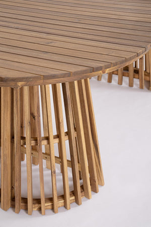 Tavolo "Rodano" in legno di acacia con finitura ad olio per arredo casa