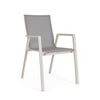 Sedia Krion struttura in alluminio con braccioli per interni ed esterni