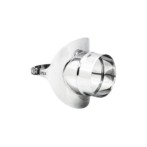 Raccordo a sella da 140mm in acciaio inox AISI 304