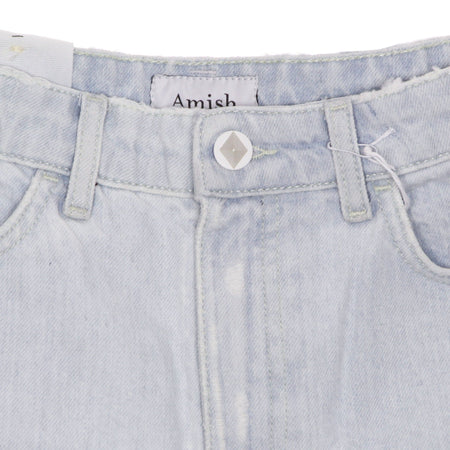 AMISH Jeans Corto Donna Short Ivy Amish Denim Hyper Bleach da donna