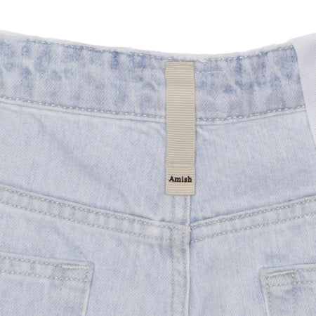 AMISH Jeans Corto Donna Short Ivy Amish Denim Hyper Bleach da donna