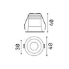 Faretto Ad Incasso Virus Alluminio Bianco E Oro Led 3W 3000K Luce Calda