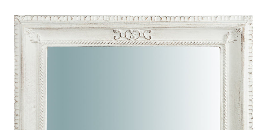 Biscottini Specchiera parete Biscottini legno bianco anticato 67x4x87 verticale orizzontale