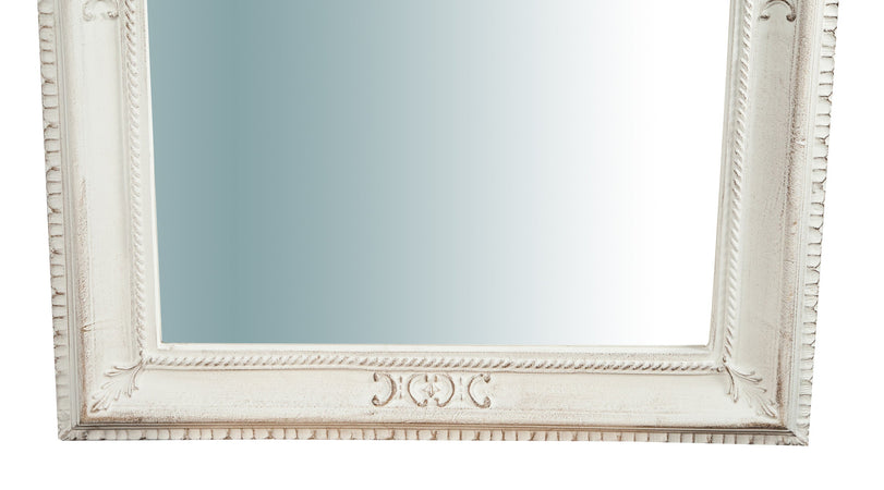 Biscottini Specchiera parete Biscottini legno bianco anticato 67x4x87 verticale orizzontale