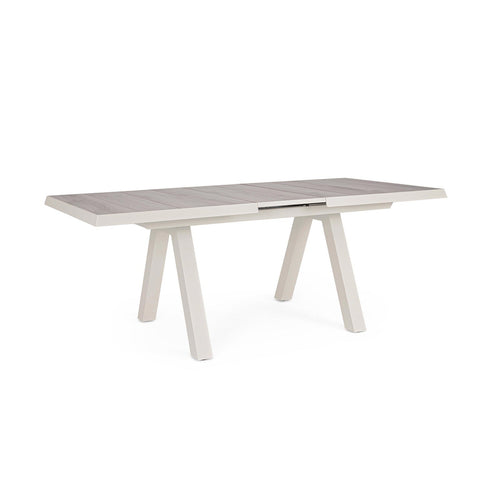 Tavolo allungabile Krion con struttura in alluminio, piano in ceramica, da 205 - 265 x 103 cm
