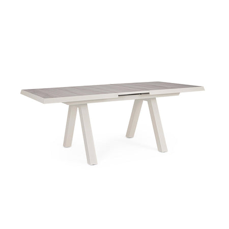 Tavolo allungabile "Krion" con struttura in alluminio, piano in ceramica, da 205 - 265 x 103 cm