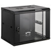 Armadio Rack 19'' a muro 6 unità sezione unica profondità 450mm Nero