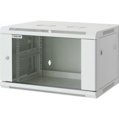 Armadio Rack 19'' a muro 6 unità sezione unica prof. 600mm Grigio