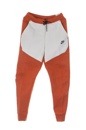 Nike Pantalone Tuta Leggero Uomo Sportswear Tech Fleece Pant Burnt Sunrise/light Bone/black da uomo