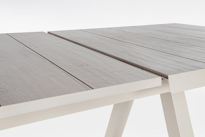 Tavolo allungabile "Krion" con struttura in alluminio, piano in ceramica, da 205 - 265 x 103 cm