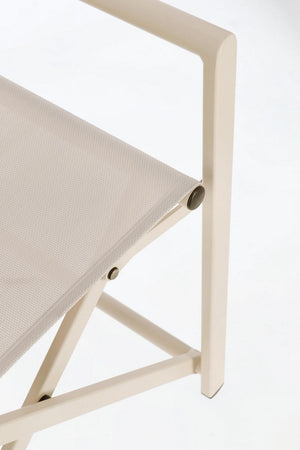 Sedia da regista "Taylor" , struttura in alluminio, seduta in textilene, ideale per giardino