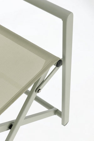 Sedia da regista "Taylor" , struttura in alluminio, seduta in textilene, ideale per giardino