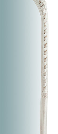 Biscottini Specchiera da parete verticale/orizzontale in legno finitura bianco anticato L34xPR5xH87 cm Made in Italy