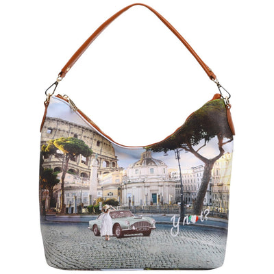 YNot borsa hobo bag stampa Roma Imperial YES618S3