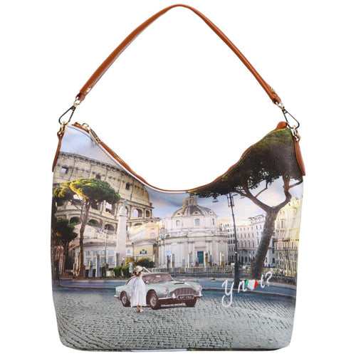 YNot borsa hobo bag stampa Roma Imperial YES618S3