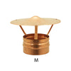 Fumaiolo da 220mm tipo cinese di rame base tonda innesto M maschio