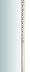 Biscottini Specchiera da parete verticale/orizzontale in legno finitura bianco anticato L34xPR5xH87 cm Made in Italy