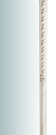 Biscottini Specchiera da parete verticale/orizzontale in legno finitura bianco anticato L34xPR5xH87 cm Made in Italy