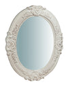 Biscottini Specchiera da parete verticale/orizzontale in legno finitura bianco anticato L40xPR2,5xH32 cm Made in Italy