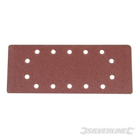Fogli di levigatura 1/2 a fissaggio strappo pre-forati in ossido di alluminio varie grane Silverline