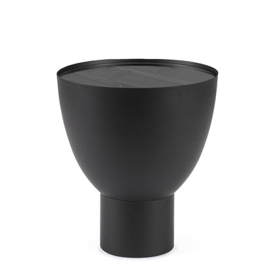 Tavolino Archie struttura in acciaio e piano in vetro temperato