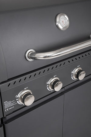 Cucina a gas "Merita" con superfice di cottura in ghisa smaltata