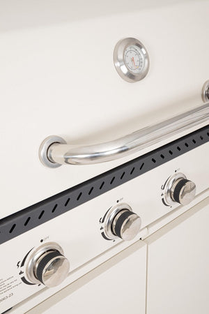 Cucina a gas "Merita" con superfice di cottura in ghisa smaltata