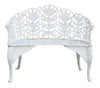 Biscottini Panchina liberty in fusione di ghisa finitura bianca anticata