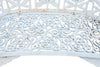 Biscottini Panchina liberty in fusione di ghisa finitura bianca anticata L110xPR60xH90 cm