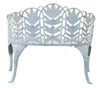 Biscottini Panchina liberty in fusione di ghisa finitura bianca anticata