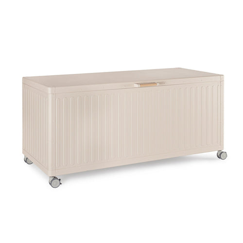 Baule Ocean porta cuscini in alluminio con ruote e maniglia