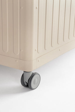 Baule "Ocean" porta cuscini in alluminio con ruote e maniglia
