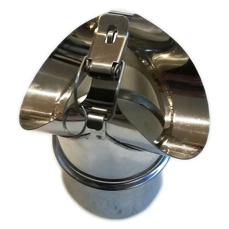 Raccordo a sella da 160mm in acciaio inox AISI 304