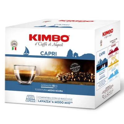 100 Capsule Caffè KIMBO Compatibili Lavazza a Modo Mio Capri