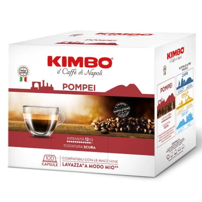 100 Capsule Caffè KIMBO Compatibili Lavazza a Modo Mio Pompei