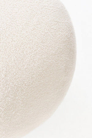 Pouf "Blerina" struttura in MDF rivestimento in poliestere effetto lana per interno