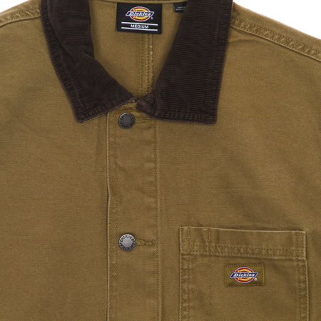 DICKIES Giacca Workwear Uomo Duck Canvas Summer Chore Coat Stone Washed Brown Duck da uomo