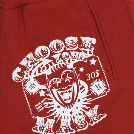 IHS Pantalone Corto Tuta Uomo Choose Your Mask Short Red da uomo