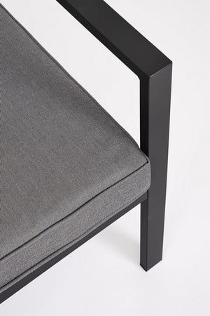 Salotto con poltrone e tavolino "Hilde" struttura in alluminio per veranda e giardino