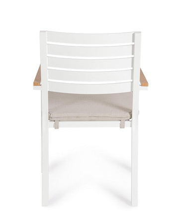 Sedia "Henna" struttura in alluminio con cuscino per interni ed esterni