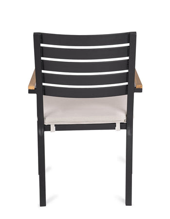 Sedia "Henna" struttura in alluminio con cuscino per interni ed esterni