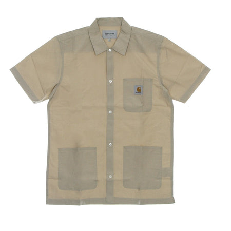 CARHARTT WIP Camicia Manica Corta Uomo Creek Shirt Wall da uomo