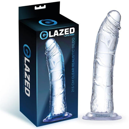 Dildo Realistico Trasparente con Ventosa in Jelly Glazed Clear 21,5cm