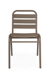 Sedia David struttura in acciaio colore cappuccino per interni ed esterni