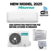 Hisense Climatizzatore Serie NEW MODEL 2025 EASY SMART 12000 BTU Inverter CA35LR03G + AS35LR03W R-32 + Telo Unità esterna
