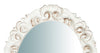 Biscottini Specchiera da parete in legno finitura bianco anticato L25xPR2,5xH31 cm Made in Italy