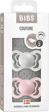 BIBS Couture Ciuccio Misura 2 (6-18 mesi), Haze/Blossom