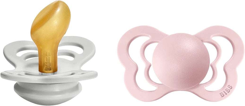 BIBS Couture Ciuccio Misura 2 (6-18 mesi), Haze/Blossom