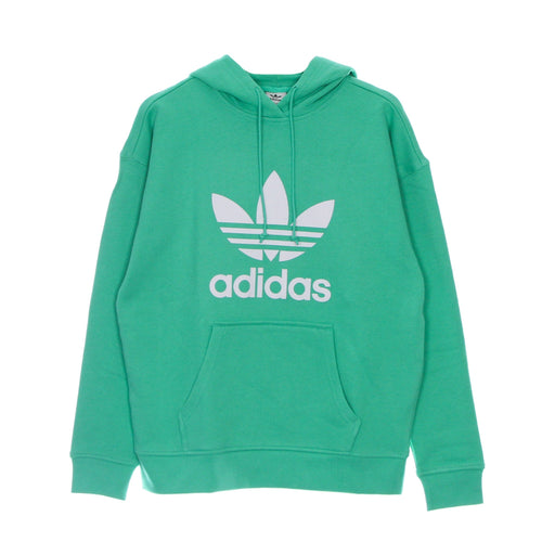 Adidas Felpa Leggera Cappuccio Donna Trefoil Hoodie Hire Green da donna